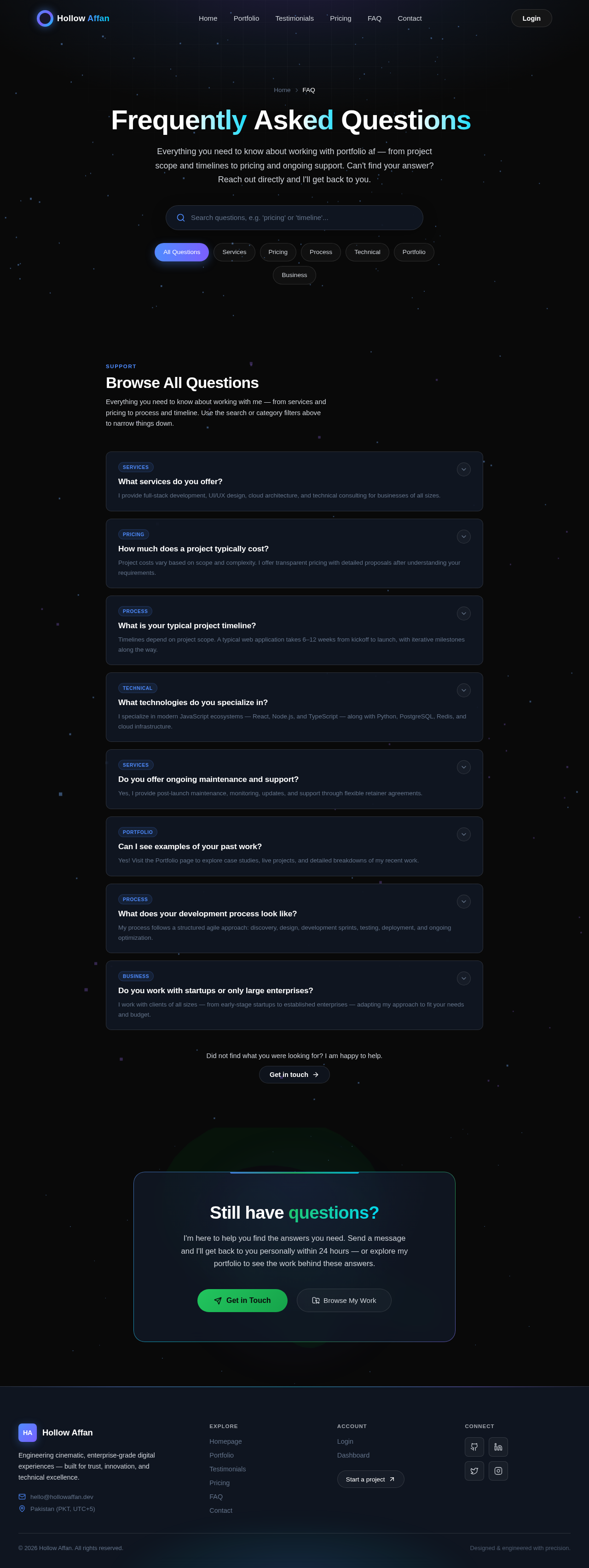 FAQ design preview