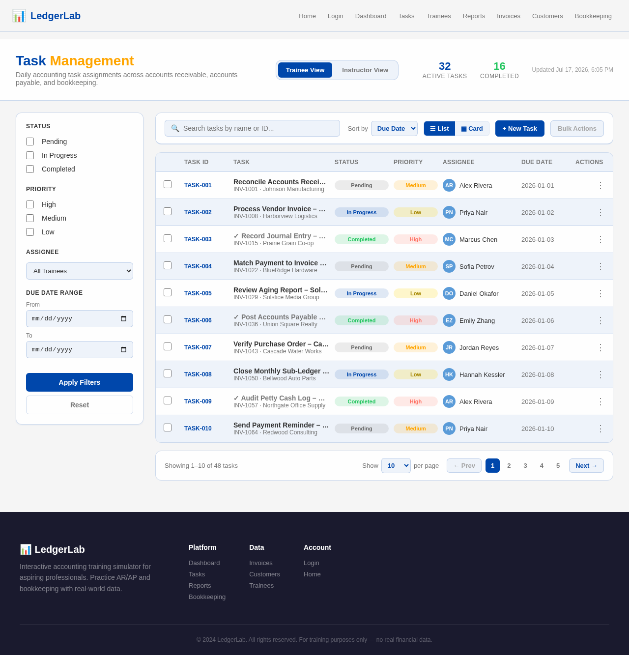 Tasks design preview