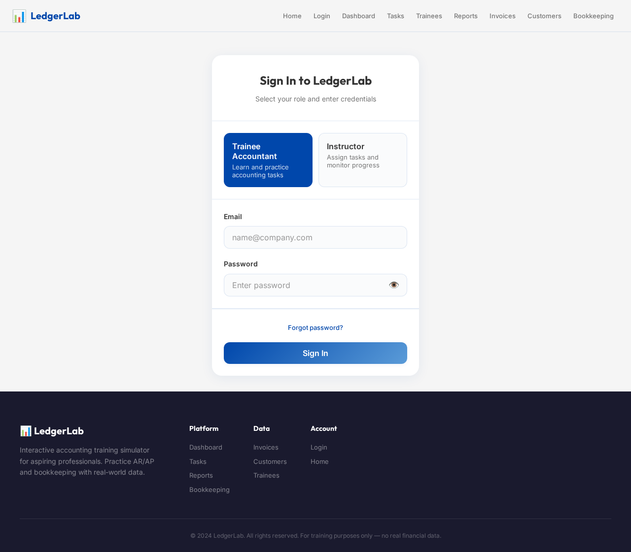 Login design preview