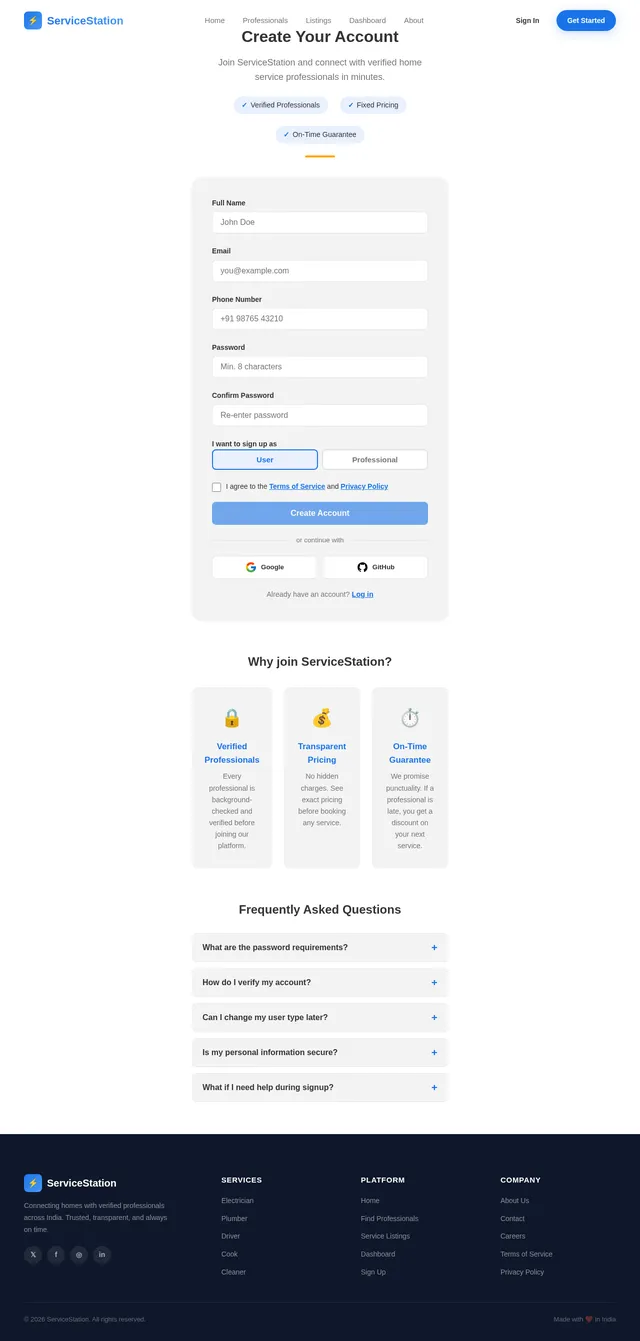 Signup