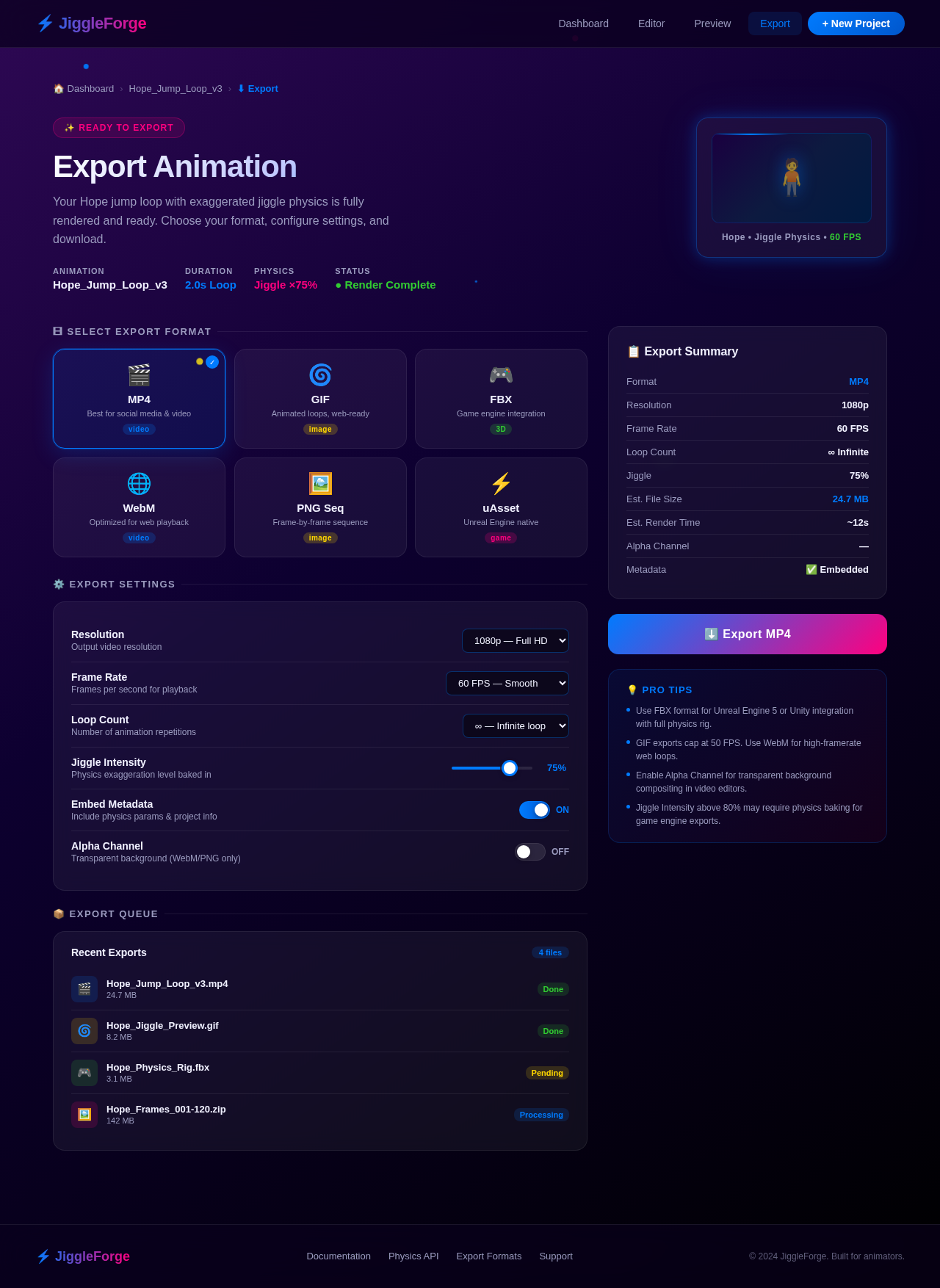 Export design preview