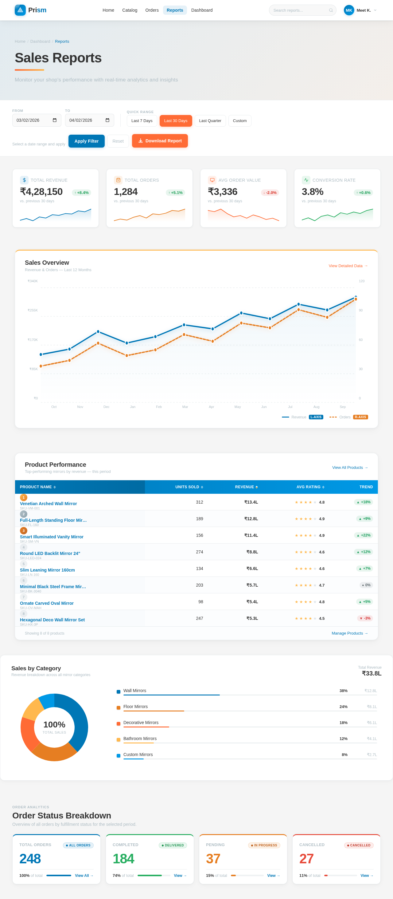 Reports design preview