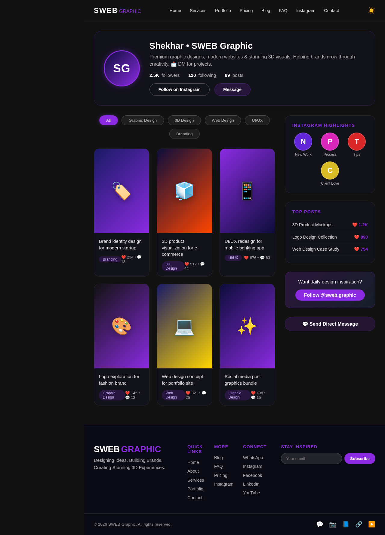 Instagram design preview