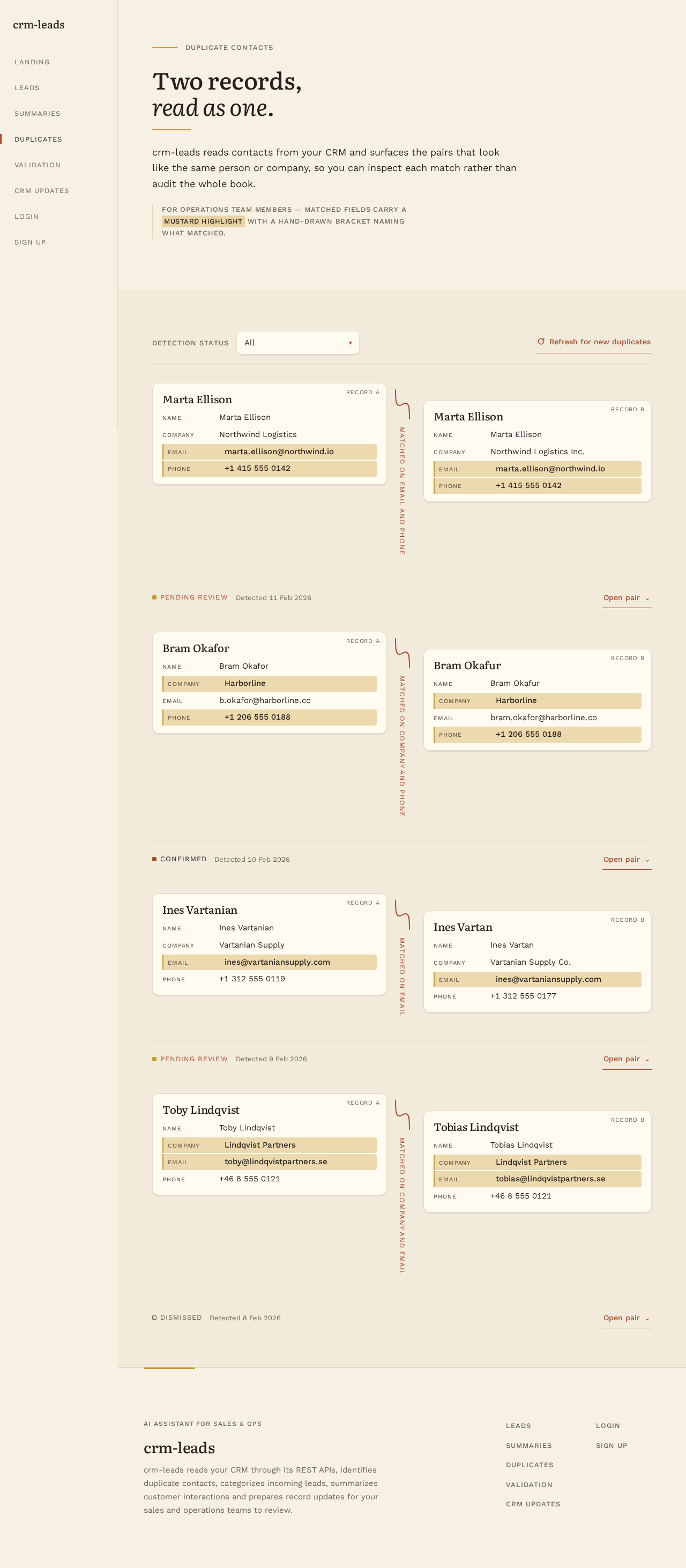 Duplicates design preview