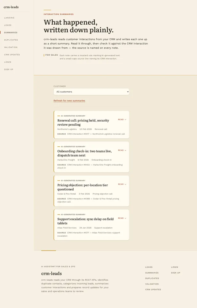 Summaries