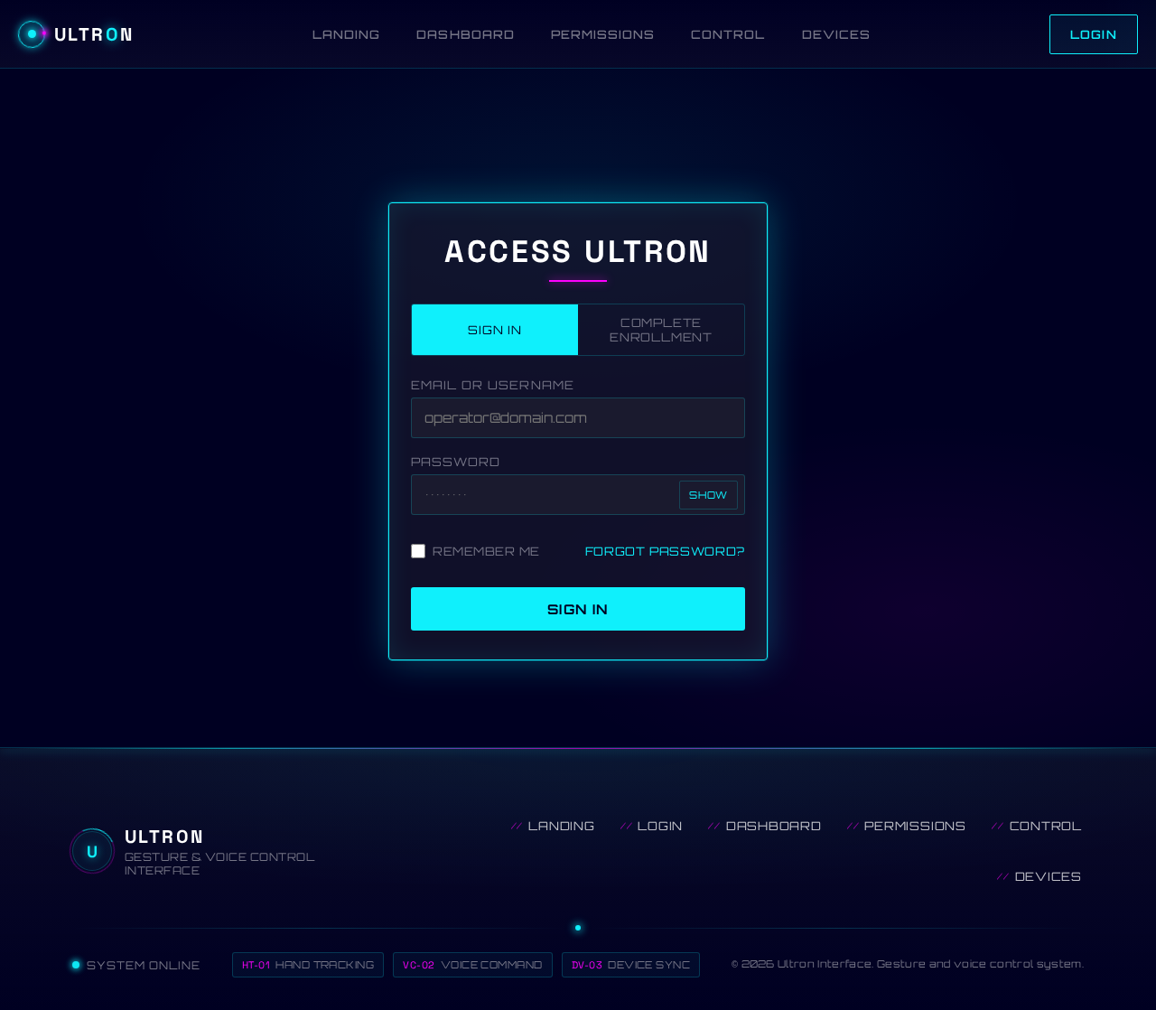 Login design preview