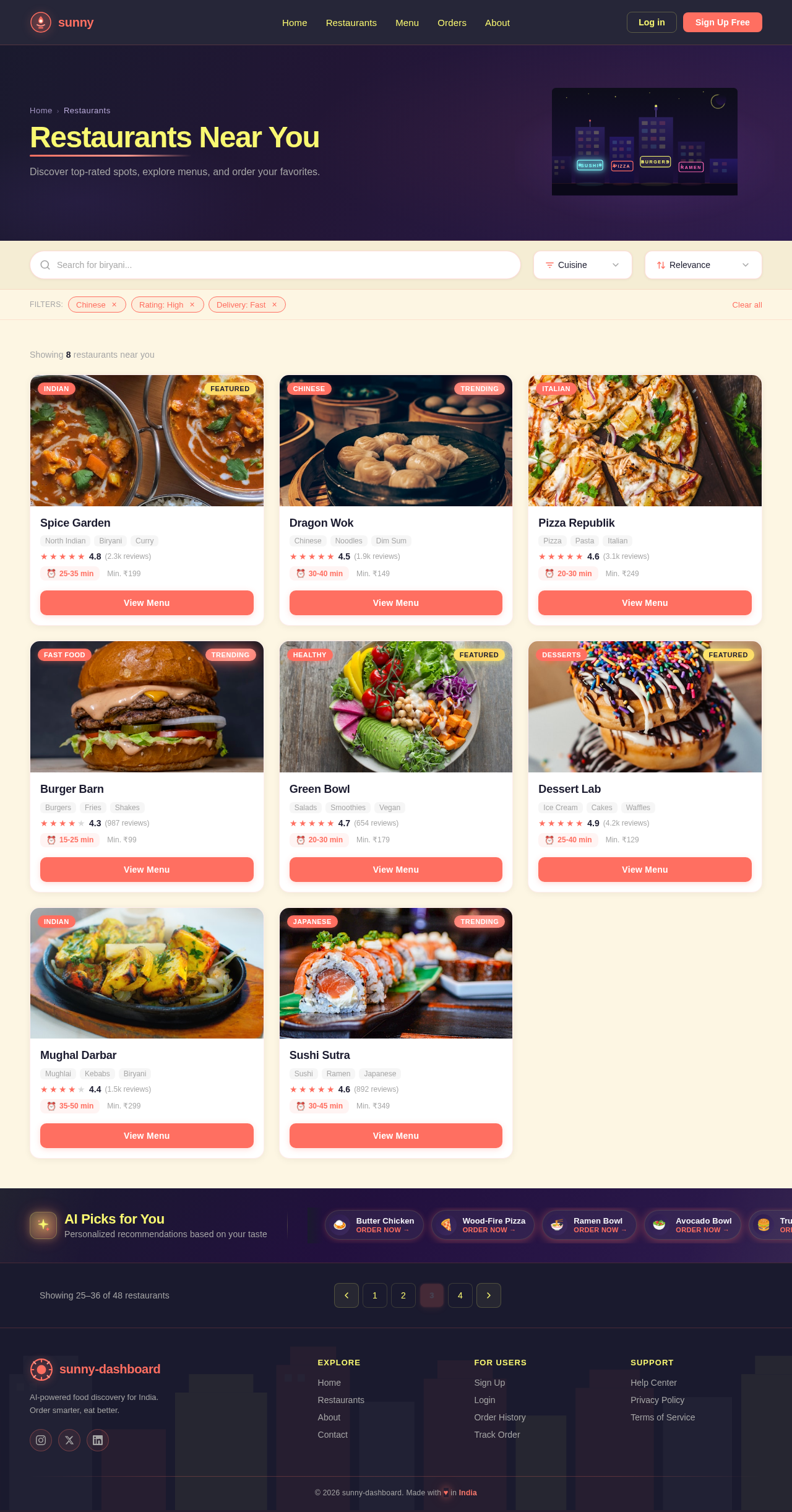 Restaurants design preview