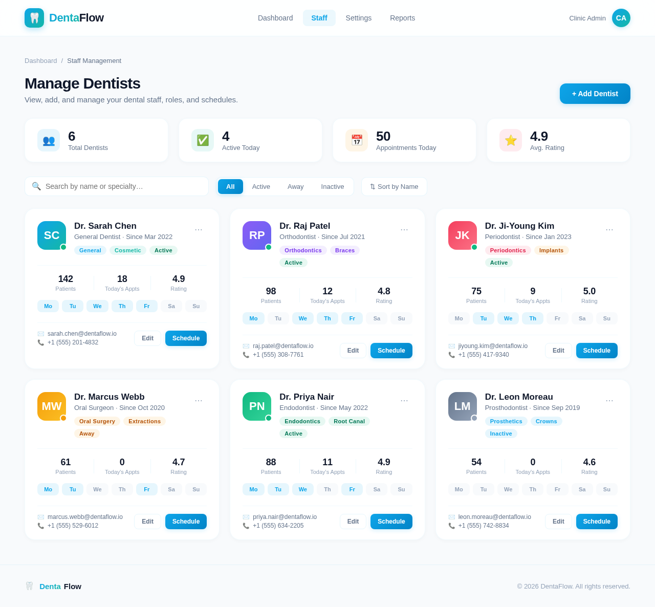 Staff design preview