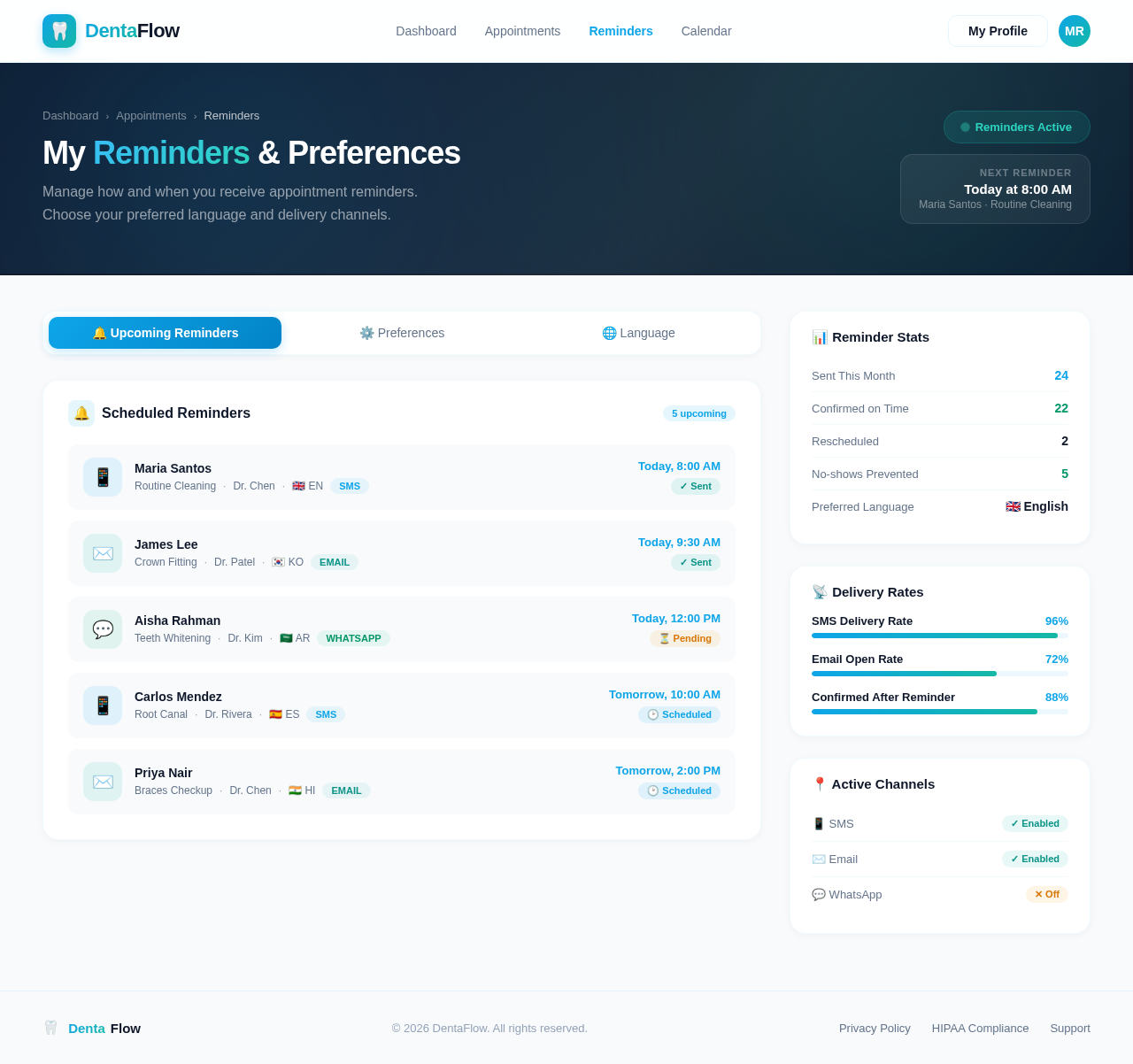 Reminders design preview