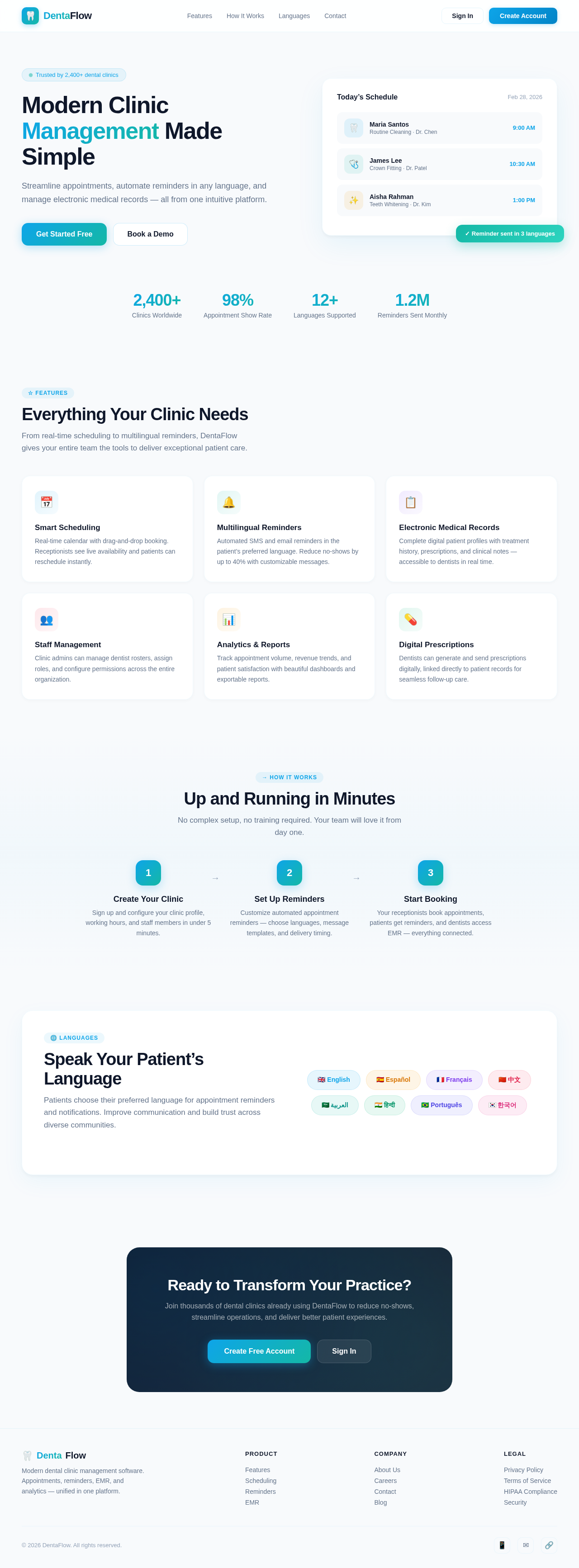 Landing design preview
