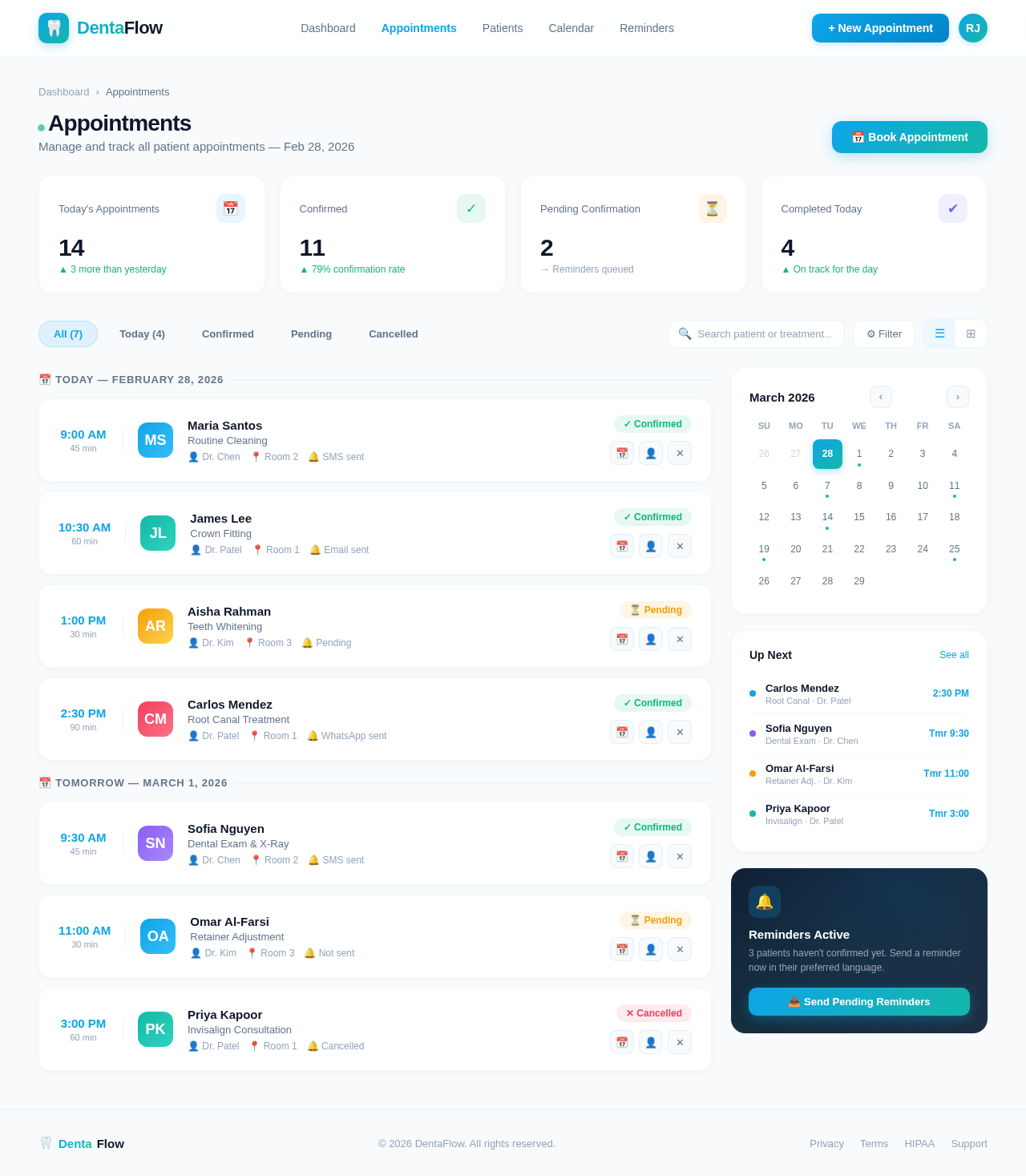 Appointments design preview
