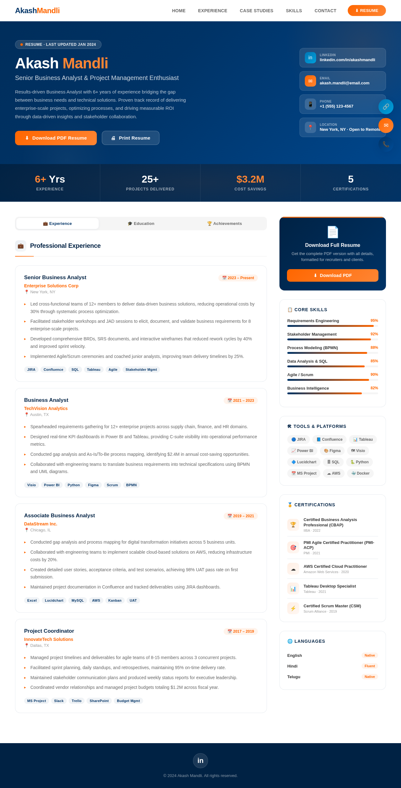 Resume design preview