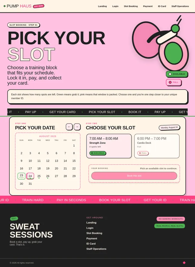 Slot Booking