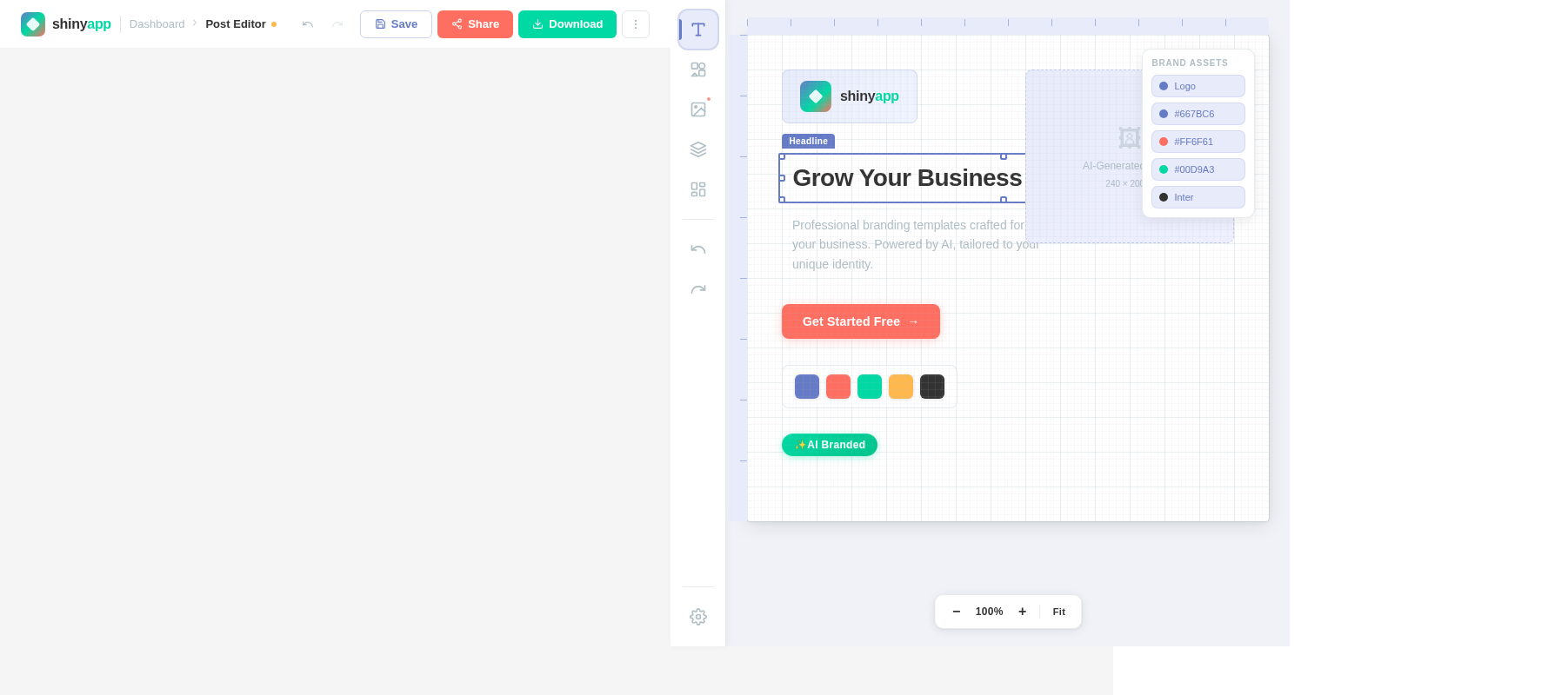 Post Editor design preview