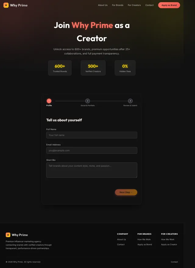 Creator Application
