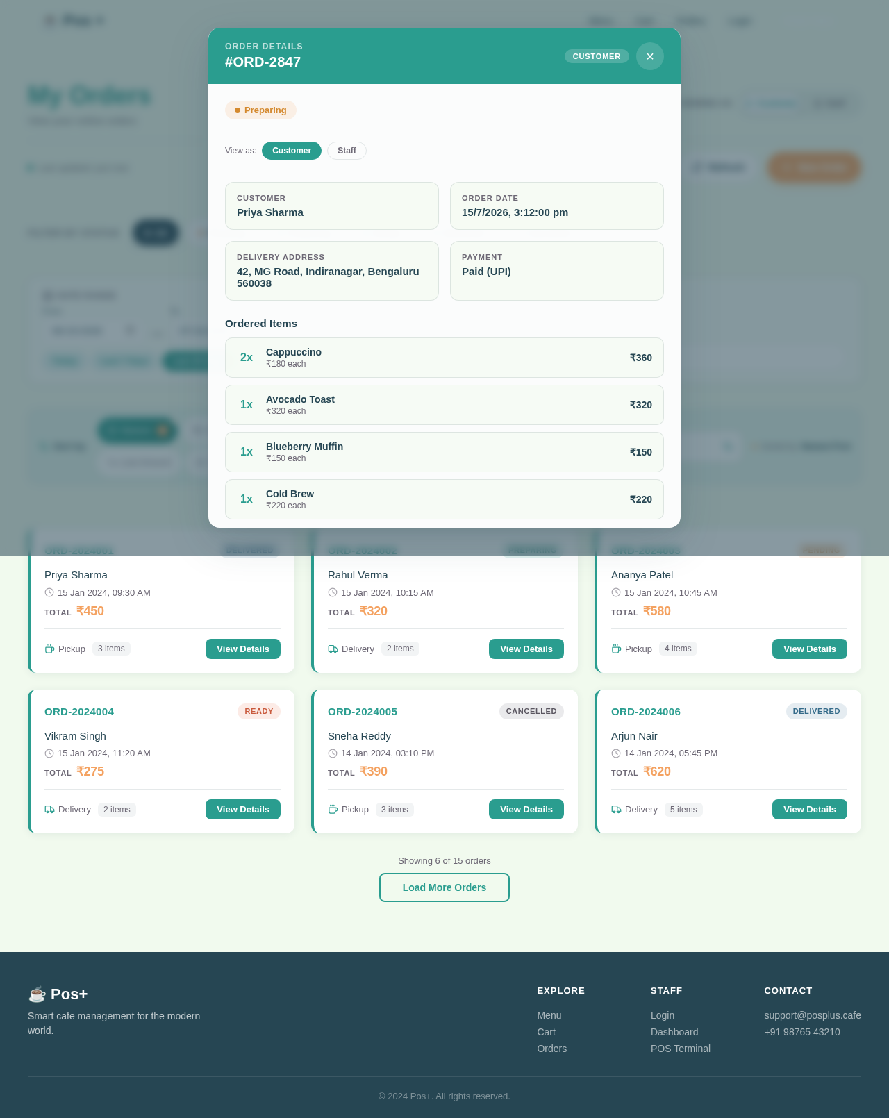 Orders design preview