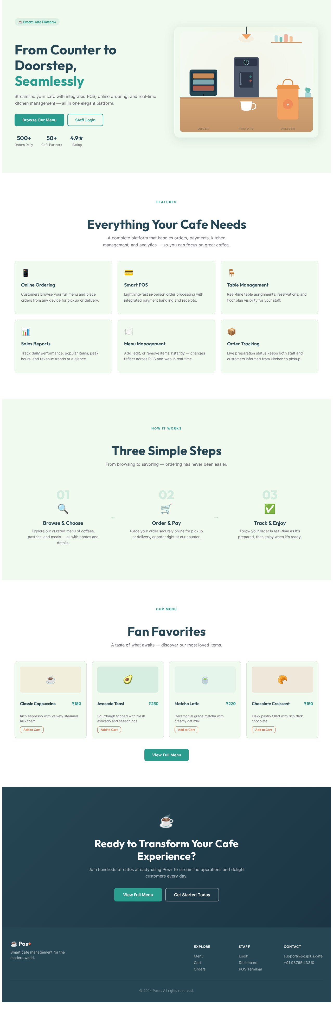 Landing design preview