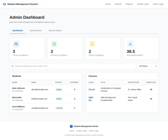 Admin Dashboard