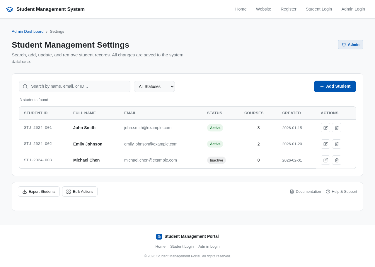 Settings design preview