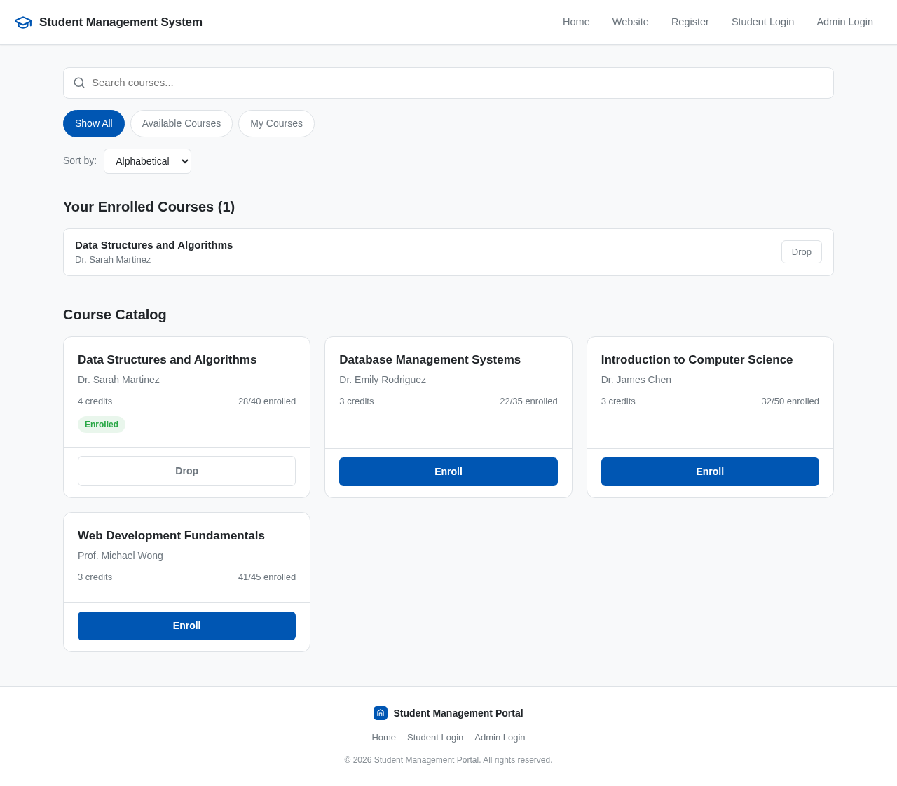 Courses design preview