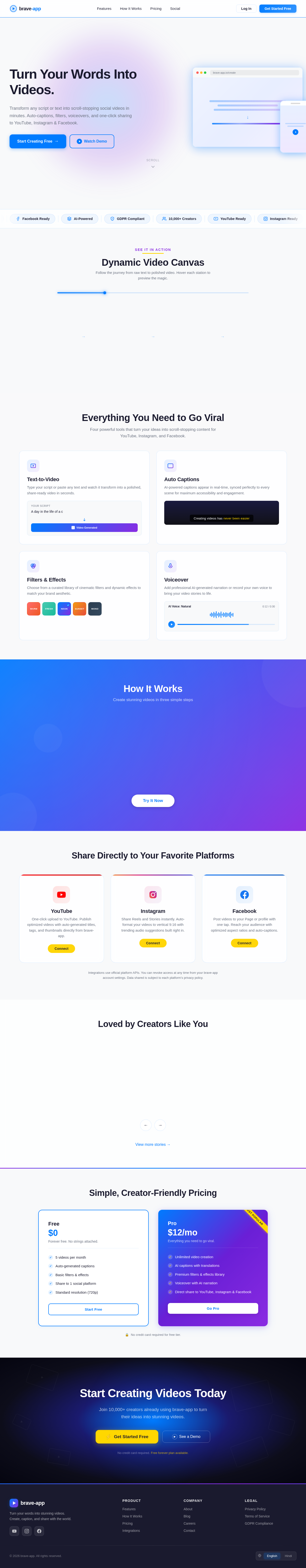 Landing design preview