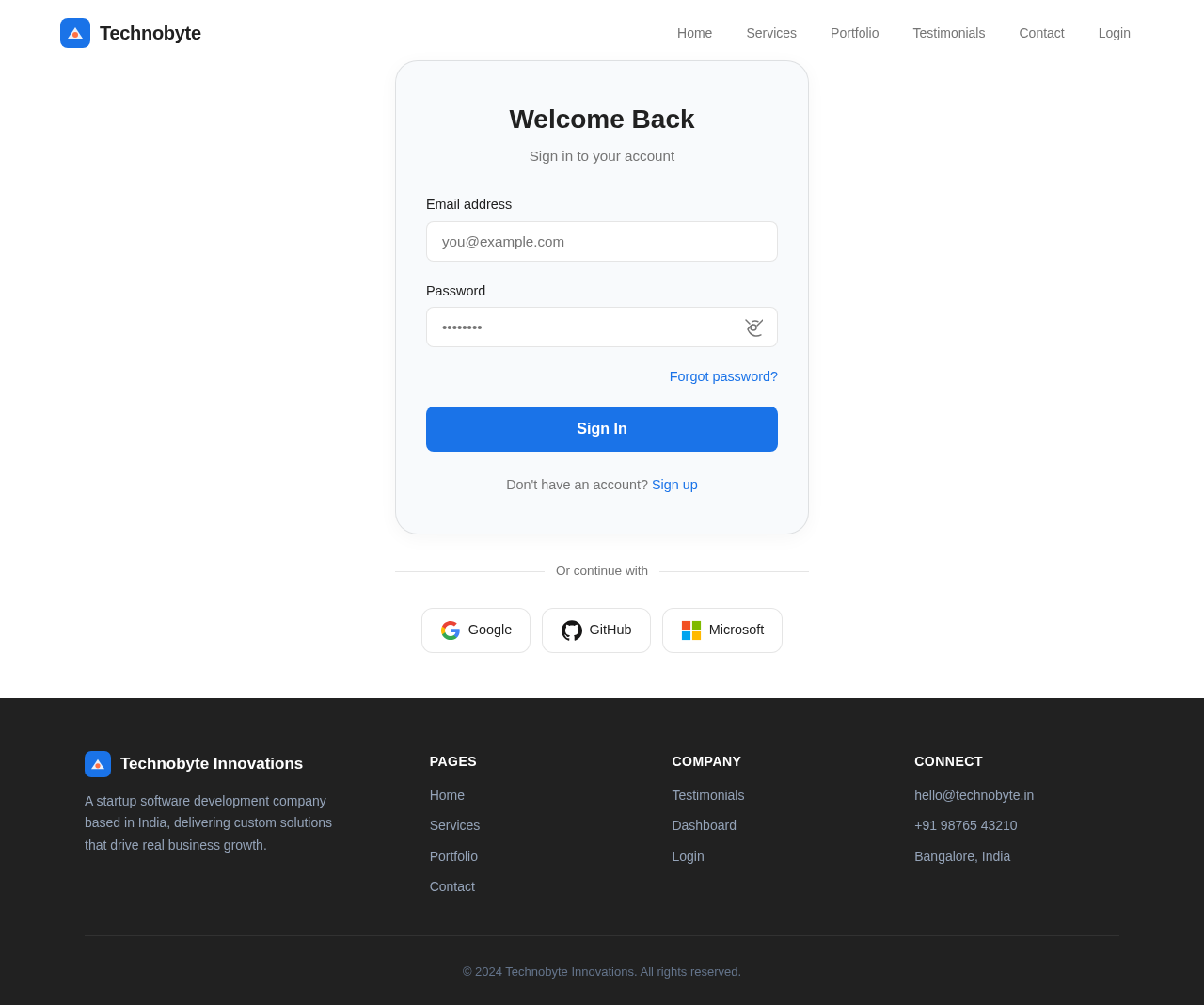 Login design preview