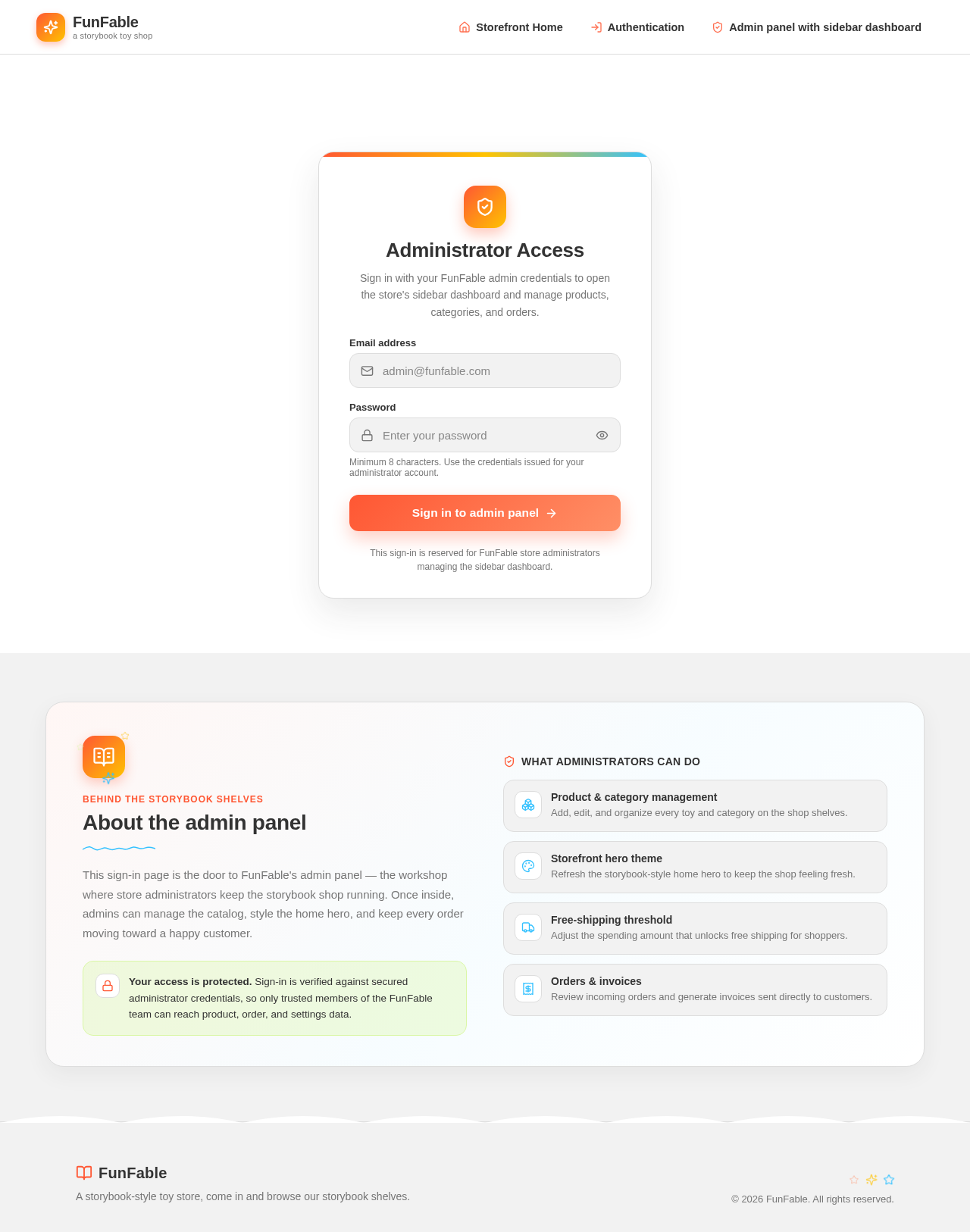 Authentication design preview
