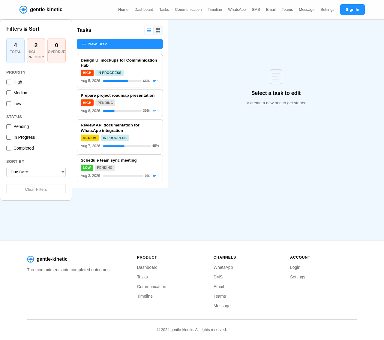 Tasks design preview