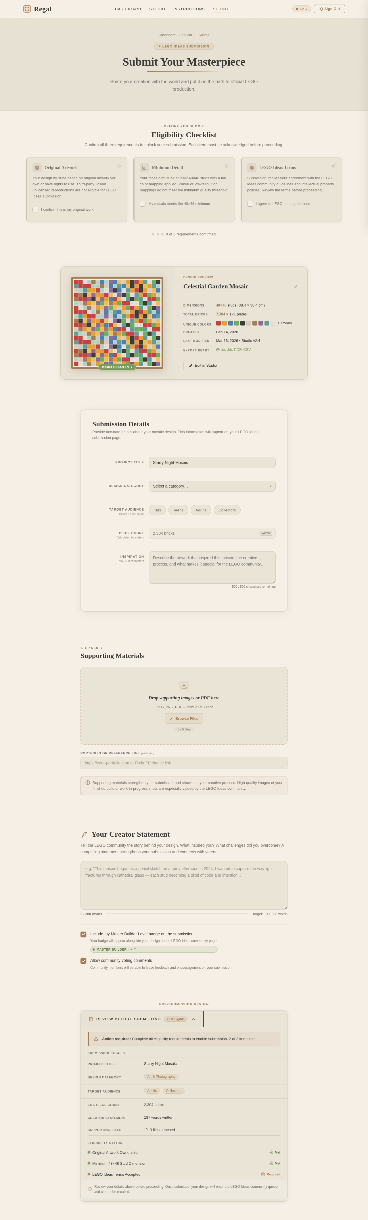 Submit design preview