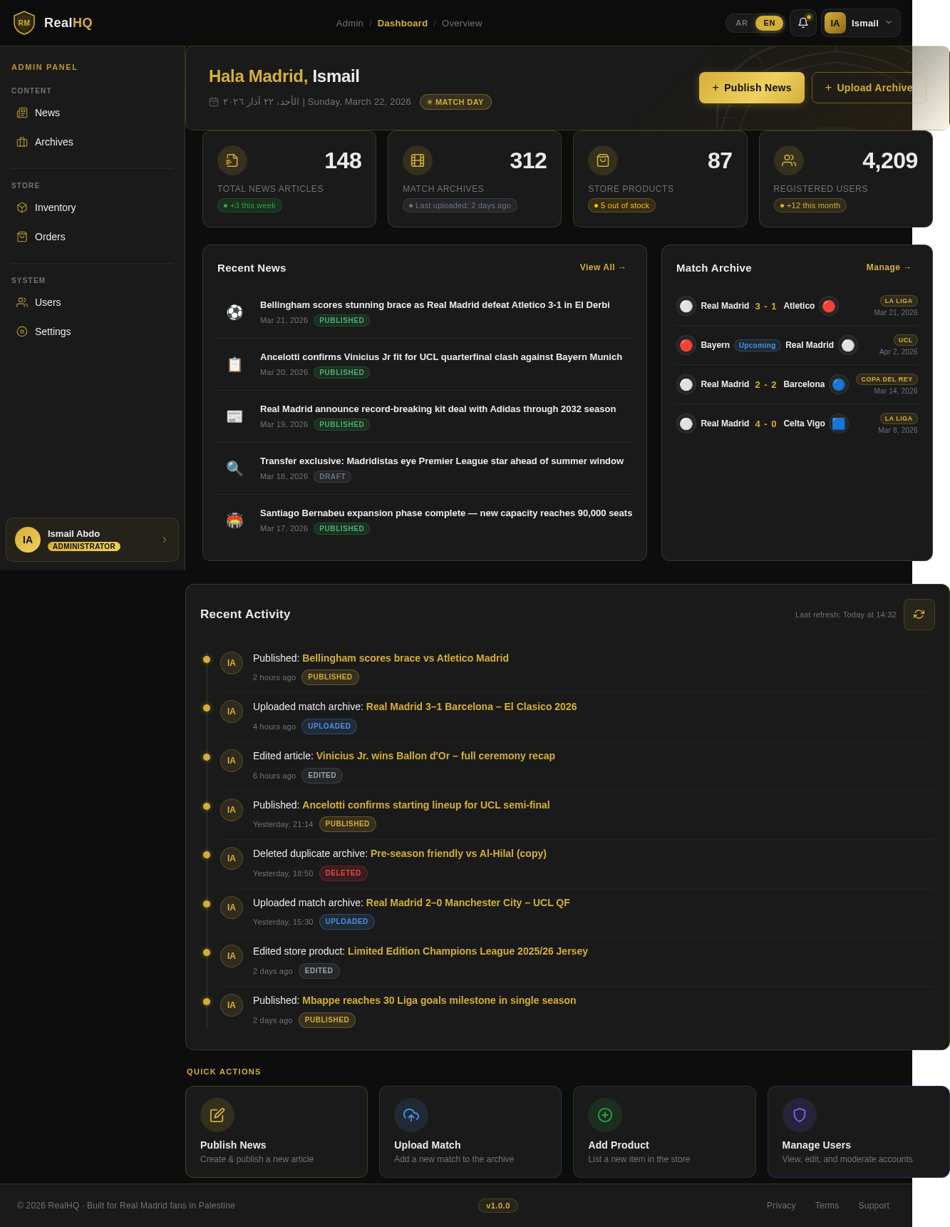 Dashboard design preview
