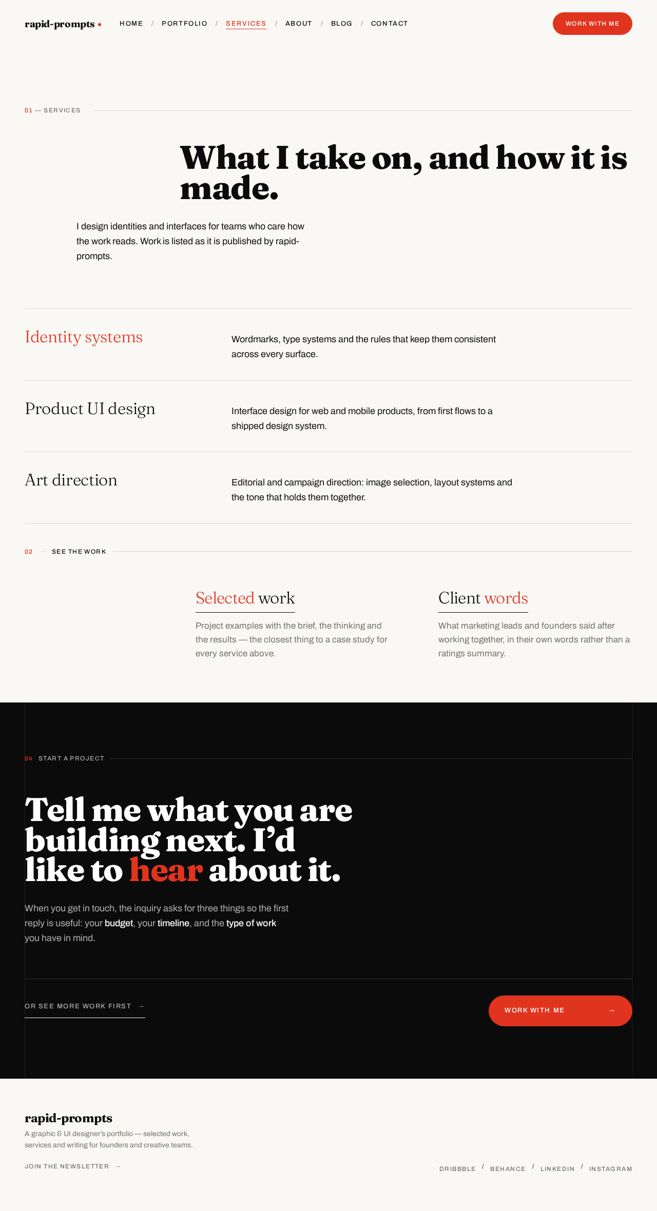 Services design preview