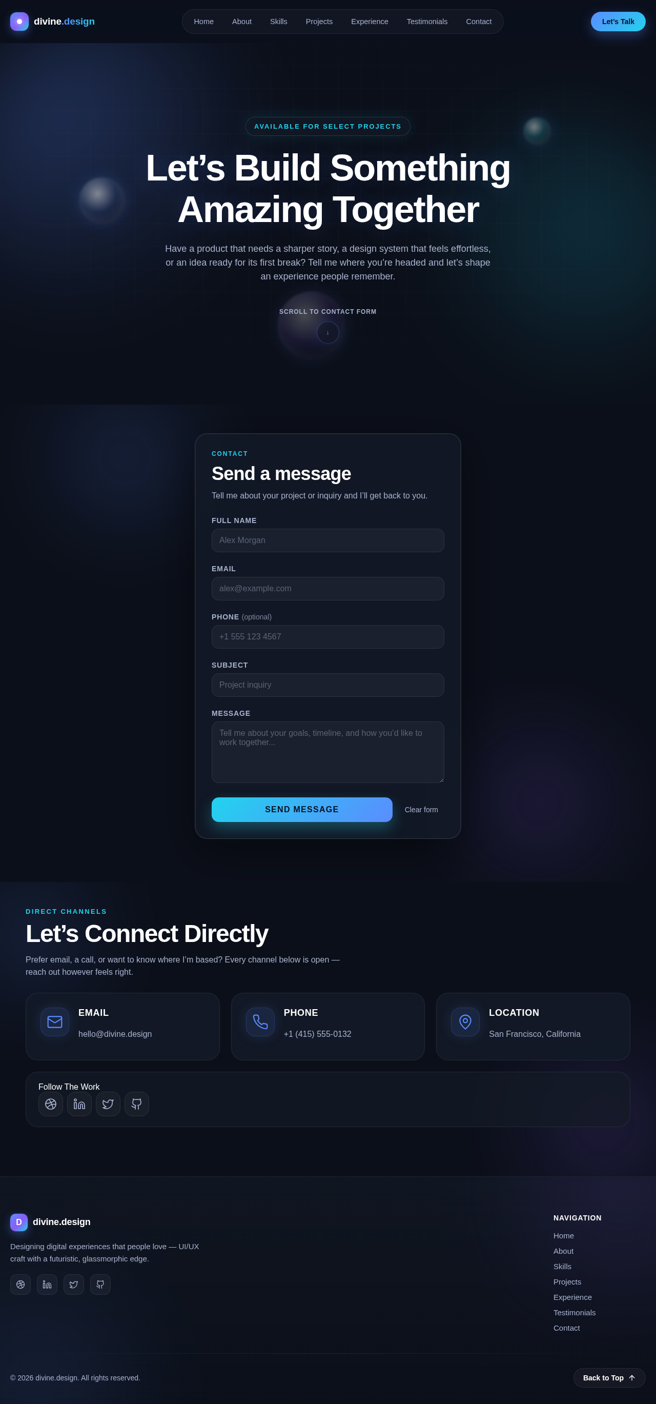 Contact design preview
