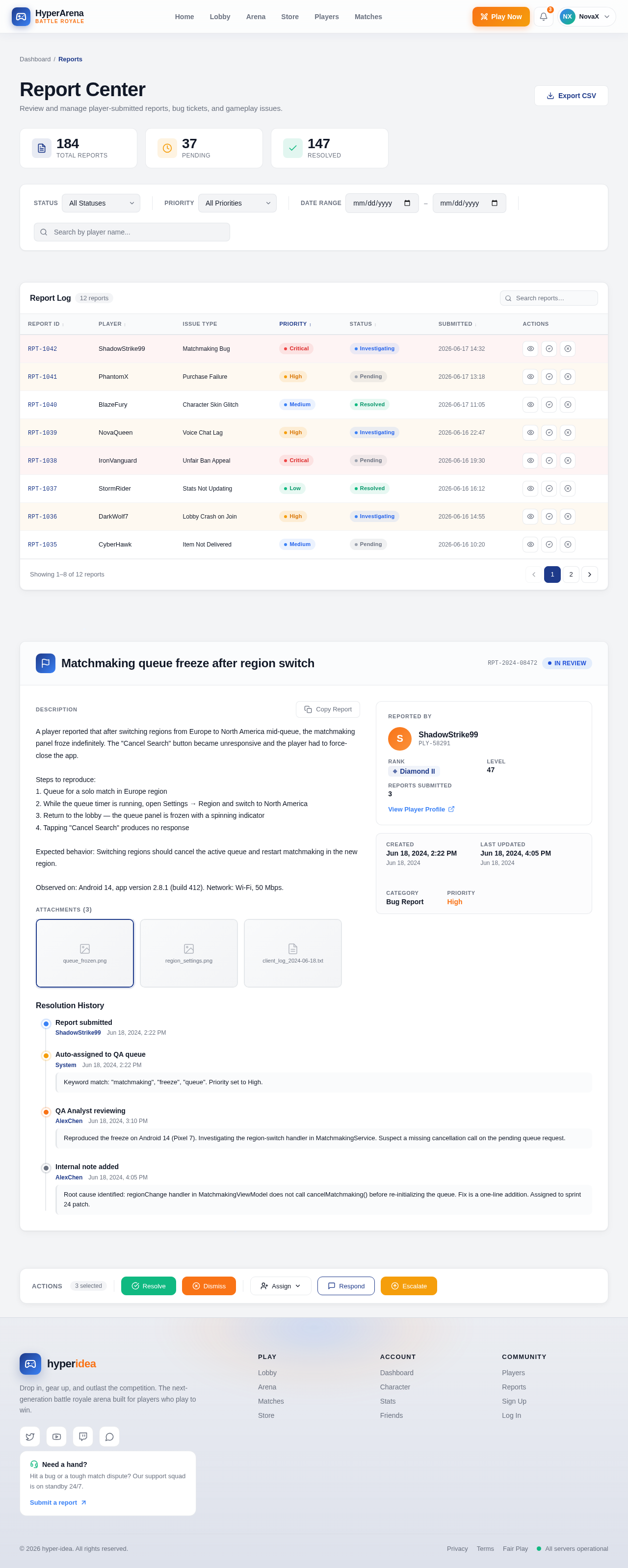 Report design preview