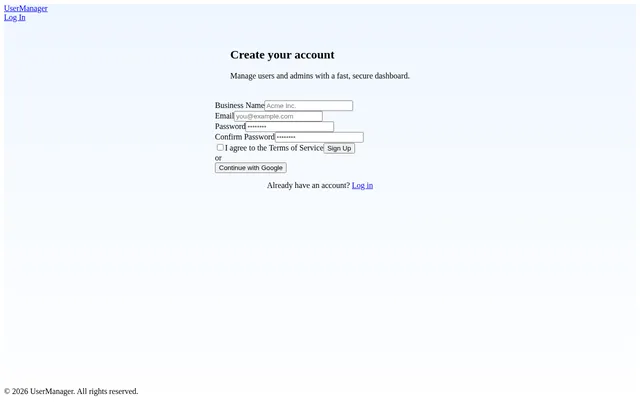 Signup