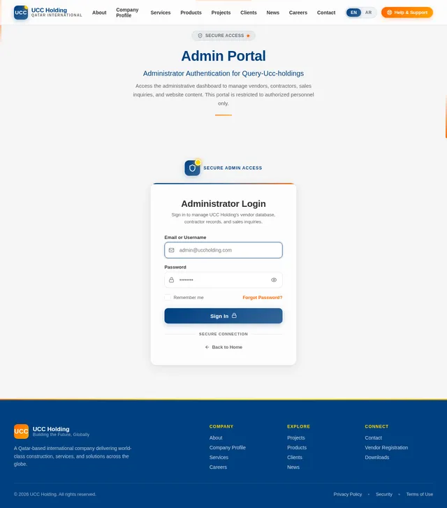Admin Login