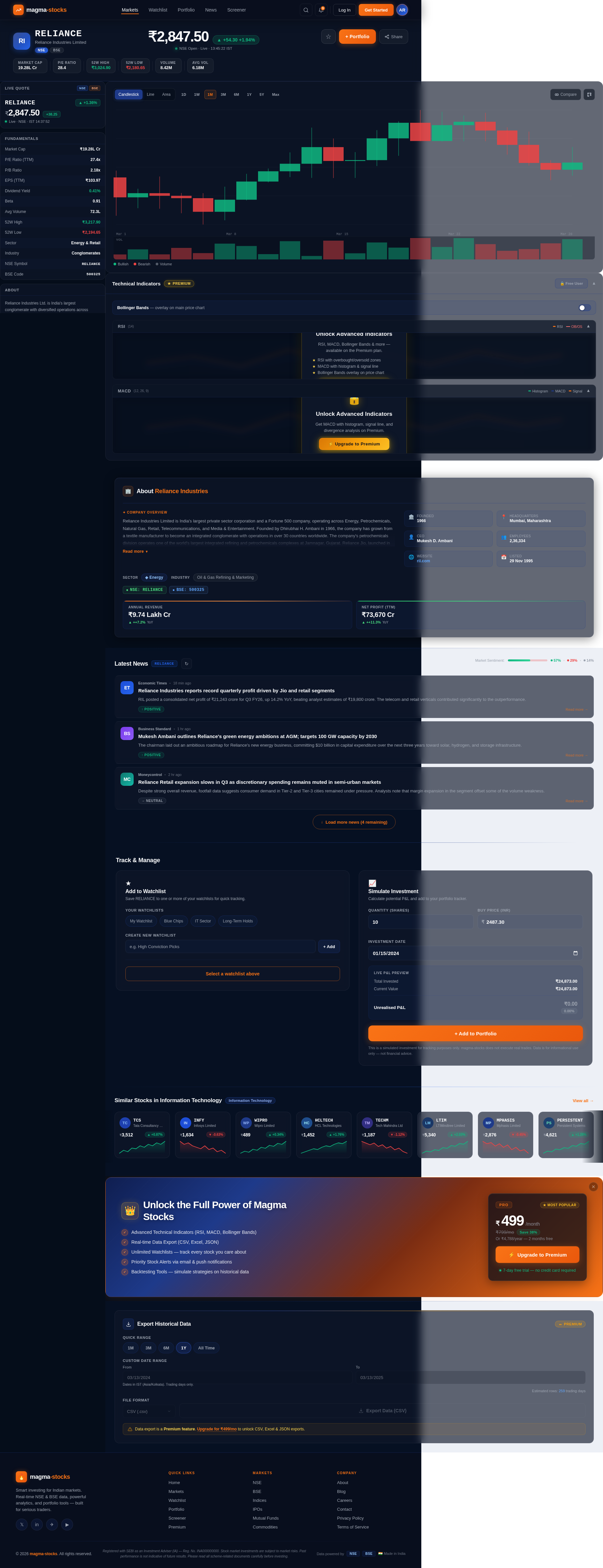 Stock Detail design preview