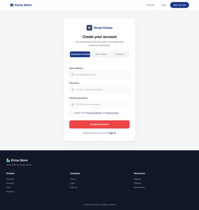 Signup