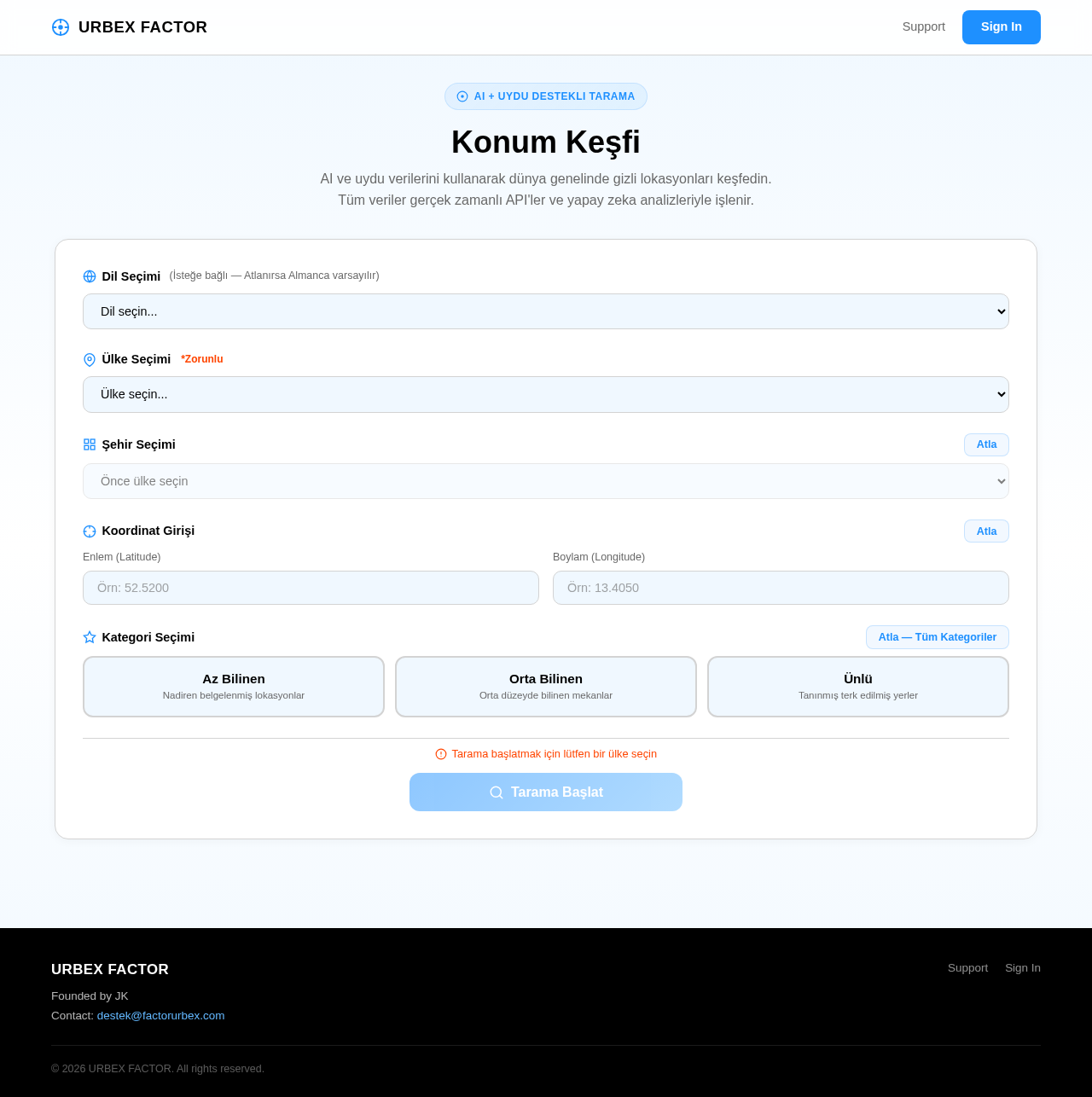 Location Search and Results design preview