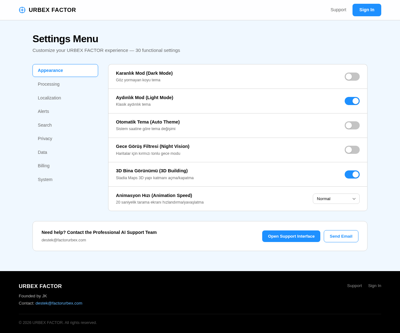 Settings Menu design preview