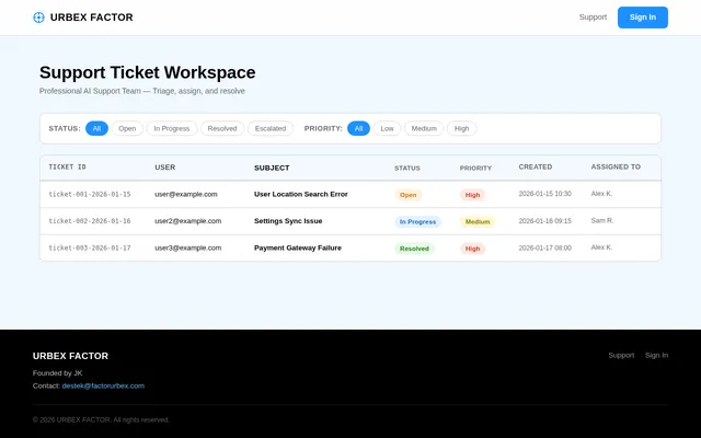 Support Interface