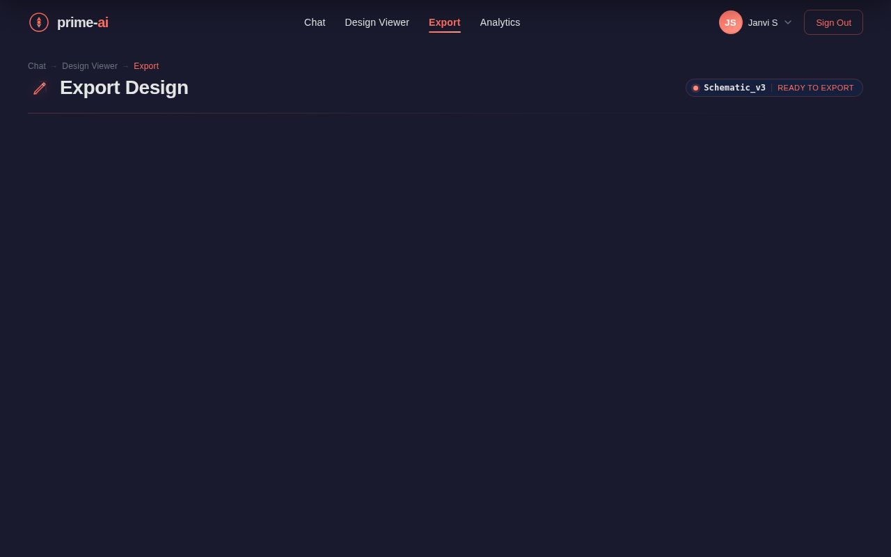 Export design preview