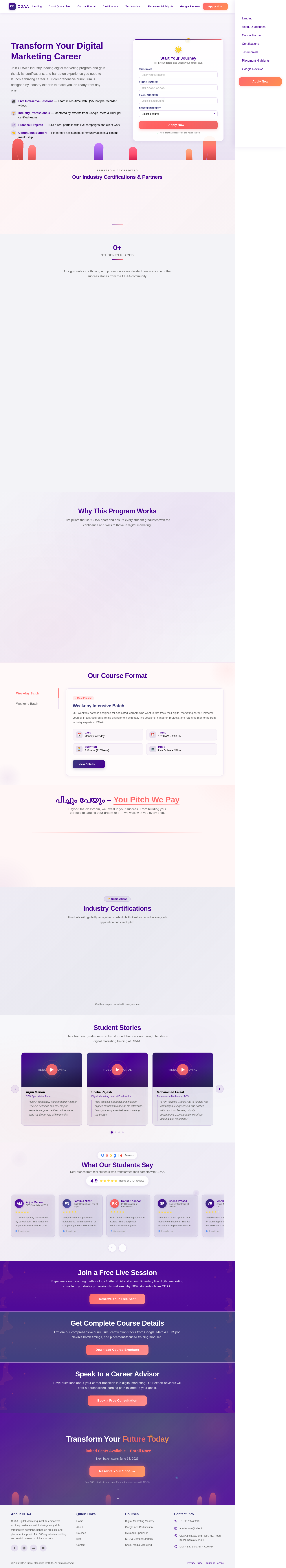 Landing design preview