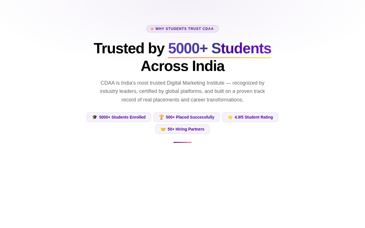 Trust Section design preview