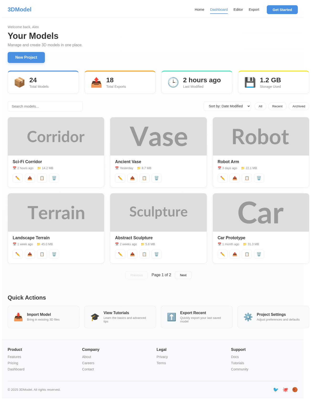 Dashboard design preview