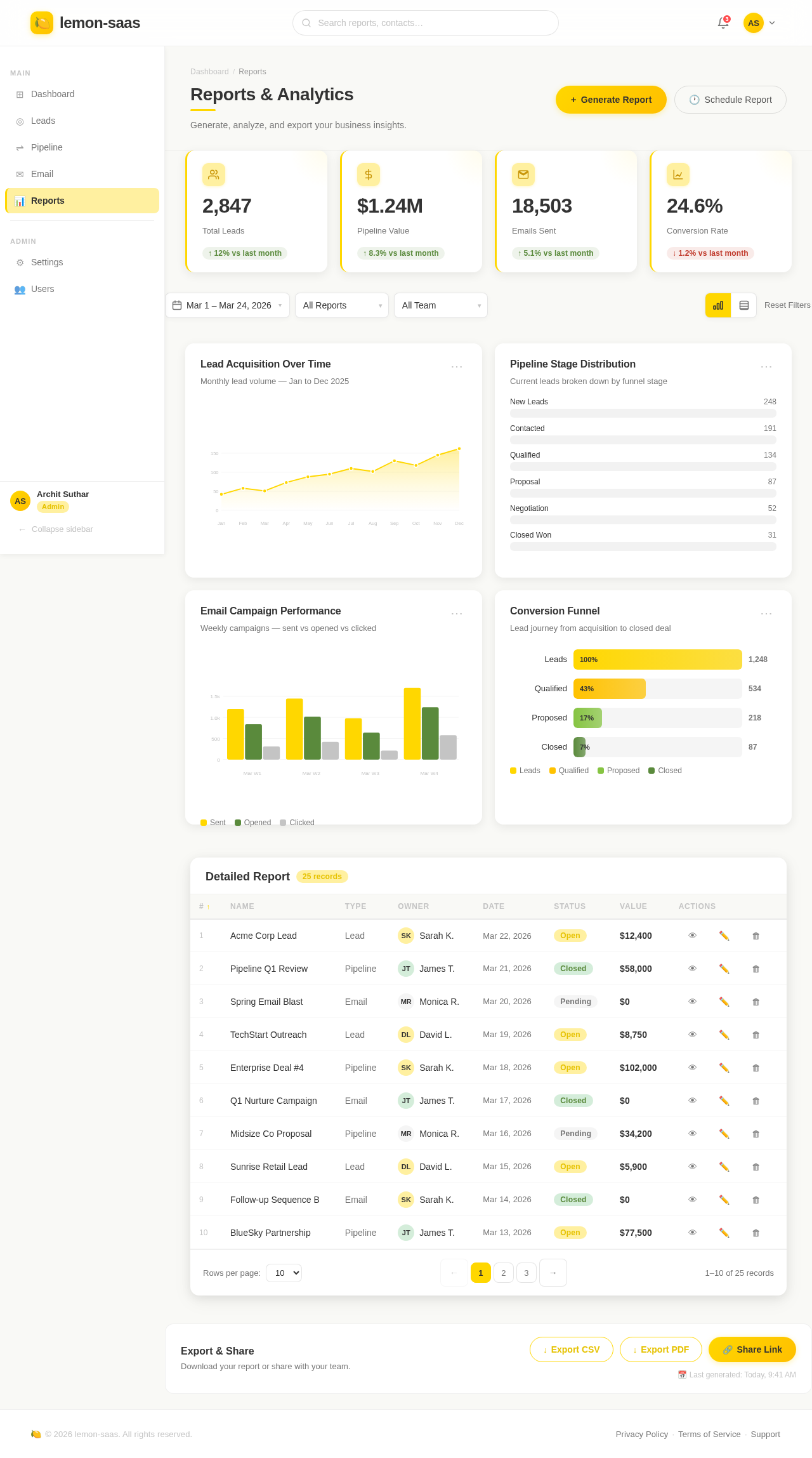 Reports design preview