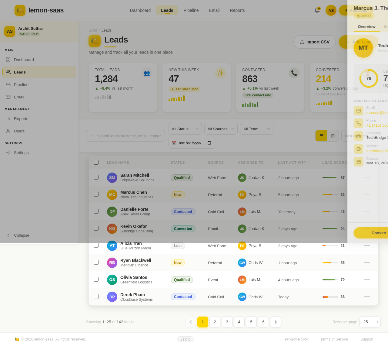 Leads design preview