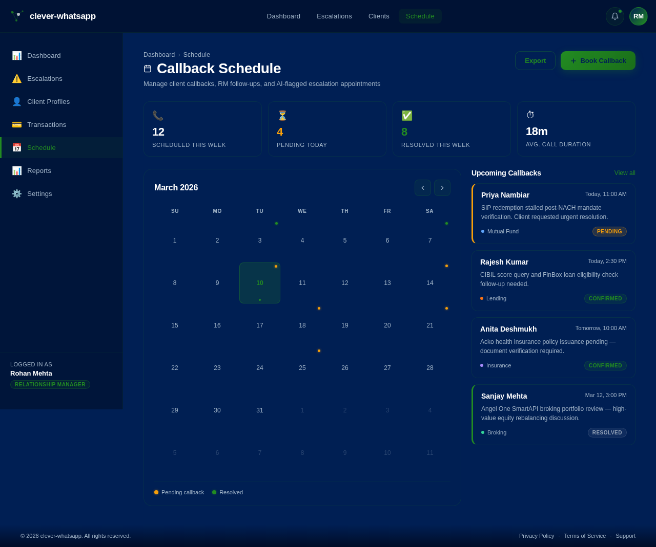 Schedule design preview