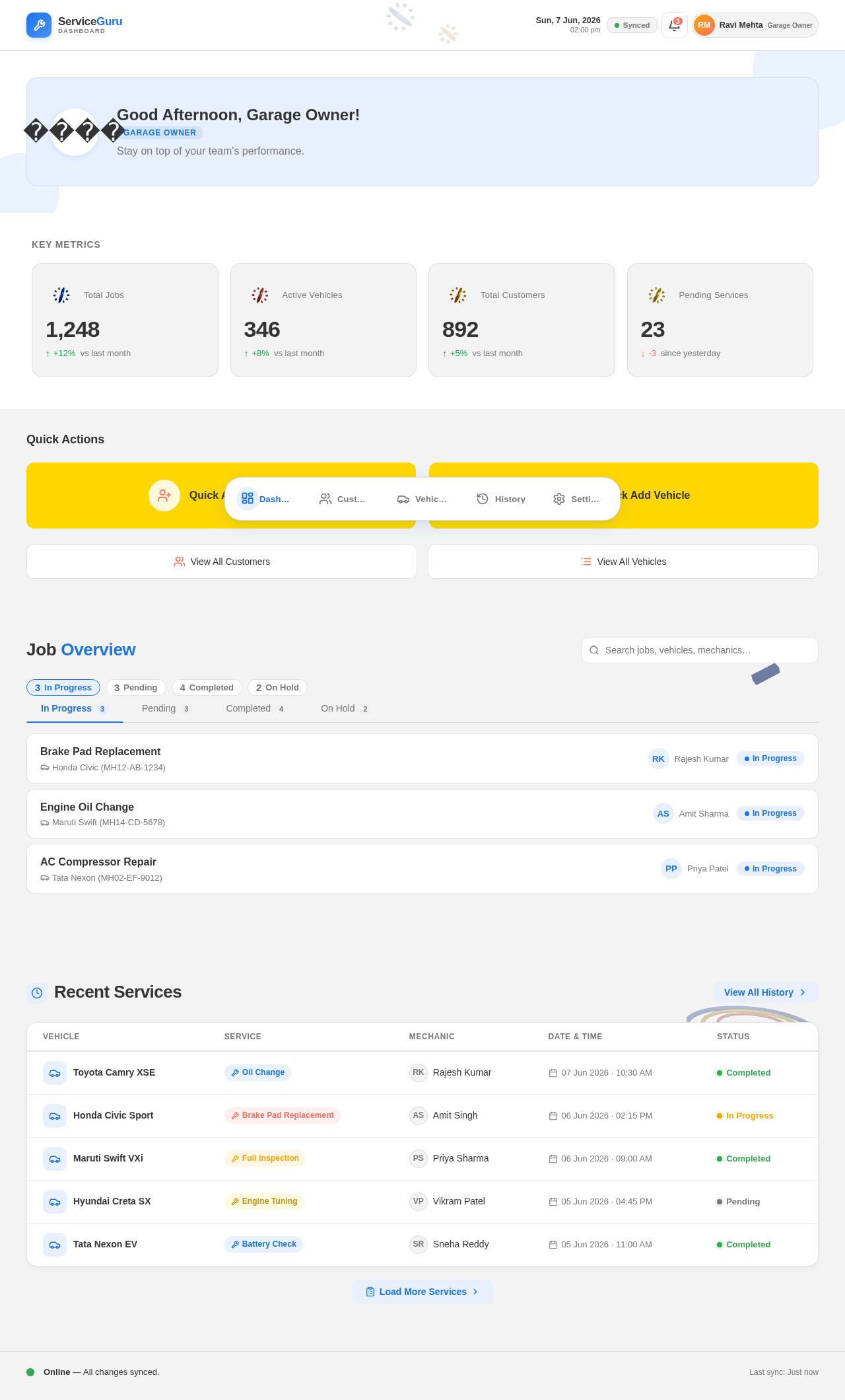 Dashboard design preview