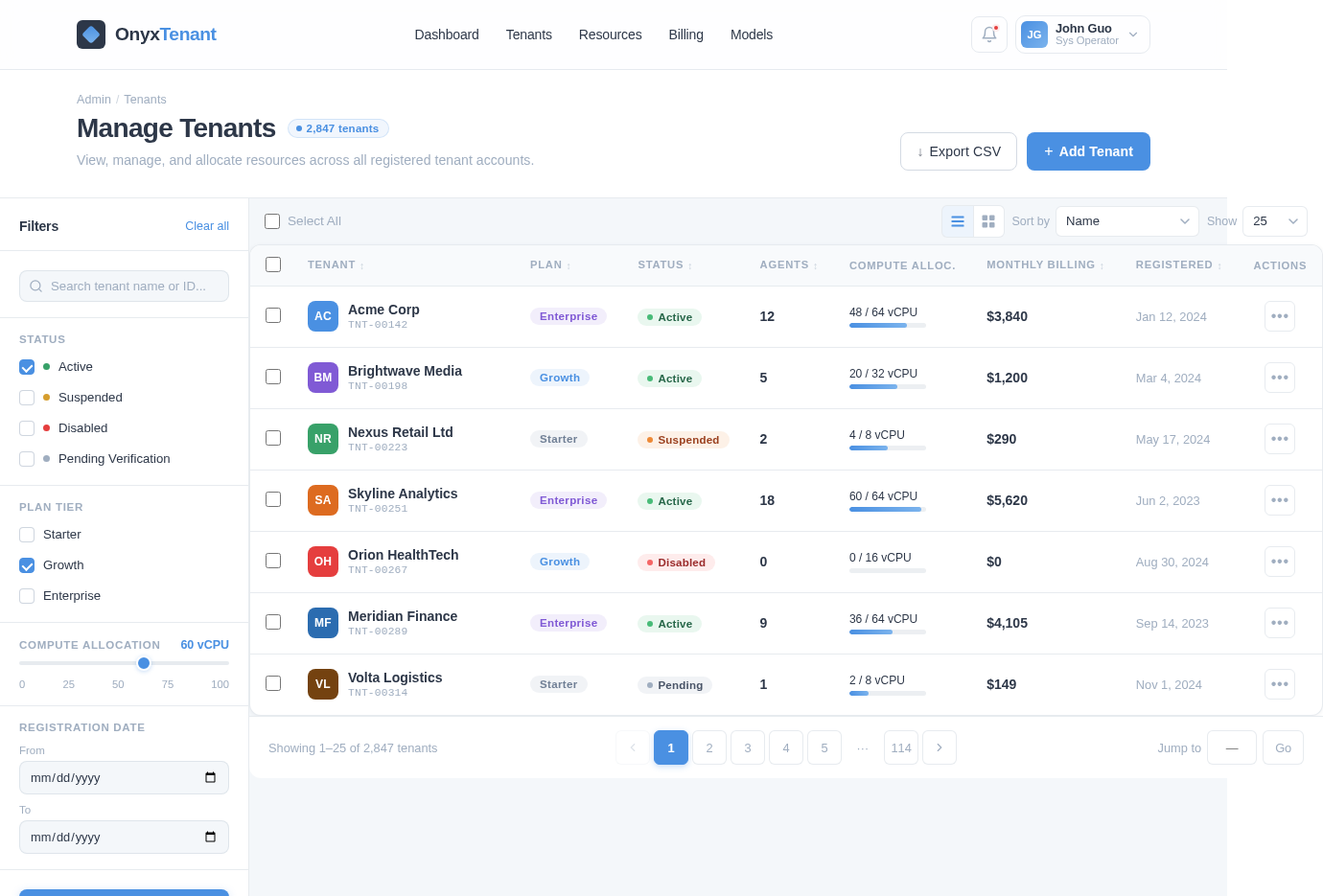 Tenants design preview