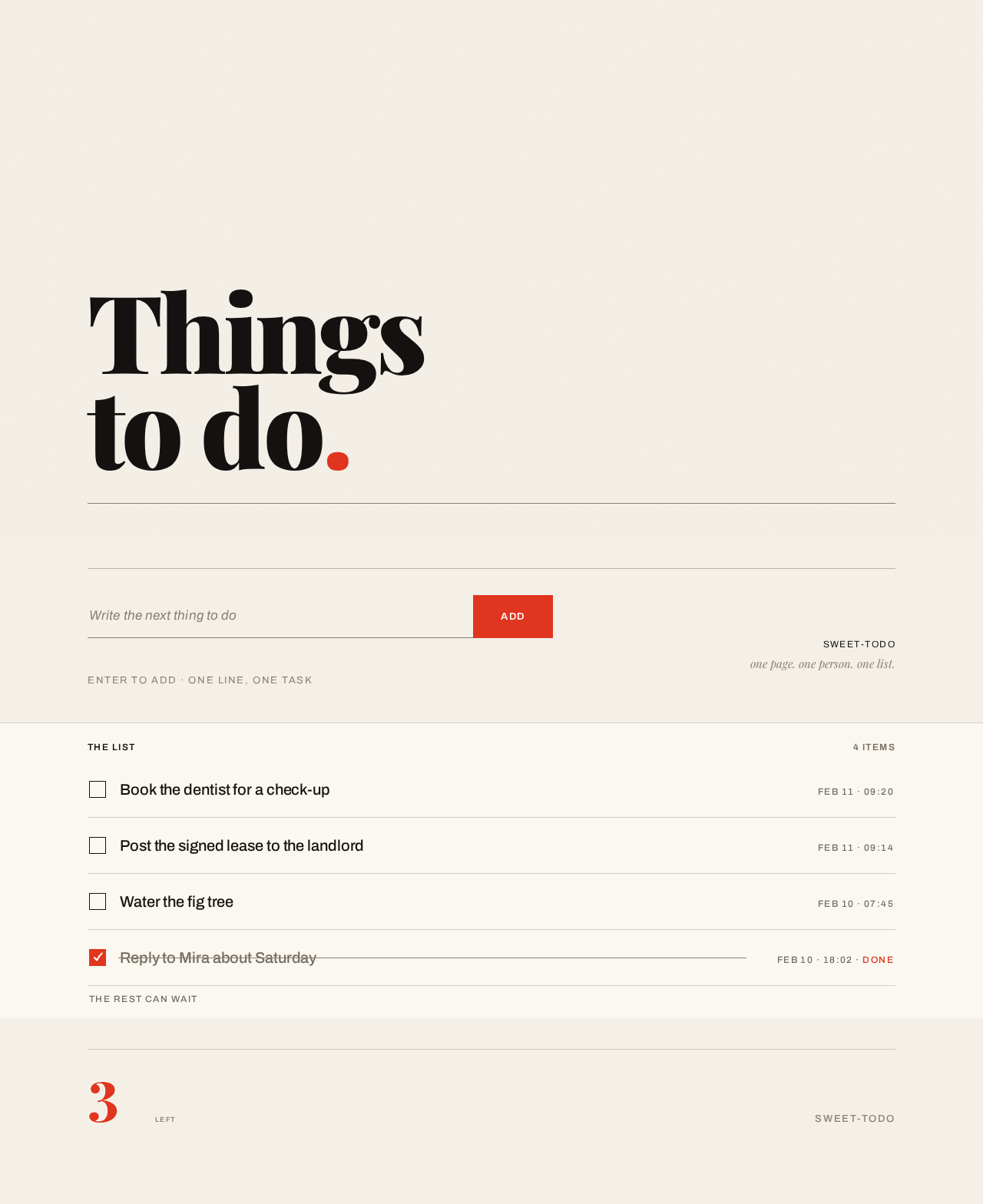 Todo design preview